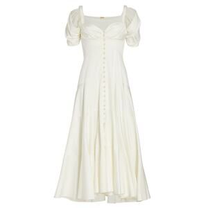 Cult Gaia 'Mina' White Cotton Poplin Midi Dress Size 12